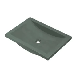 Native Trails Cabrillo 20.75" x 14.75" Rectangle Undermount NativeStone Concrete ADA Bathroom Sink, Forest, NSL2014-F