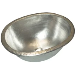 Native Trails Cameo 17" Oval Nickel Bathroom Sink, Brushed Nickel, CPS548