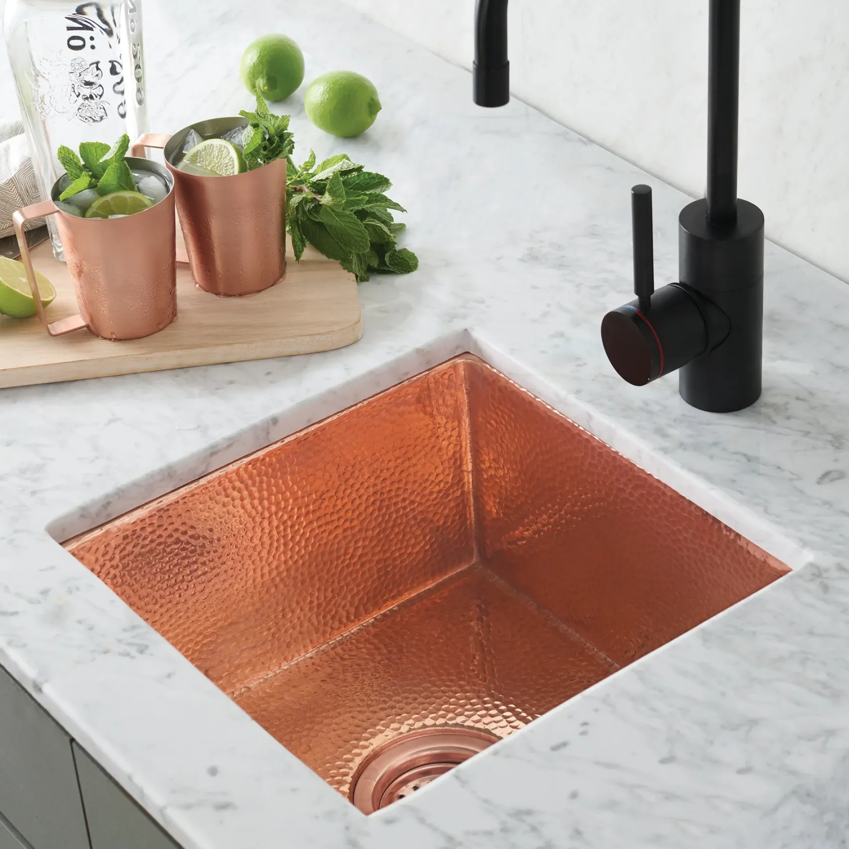 Native Trails Cantina 15" Copper Bar/Prep Sink, Polished Copper, CPS434