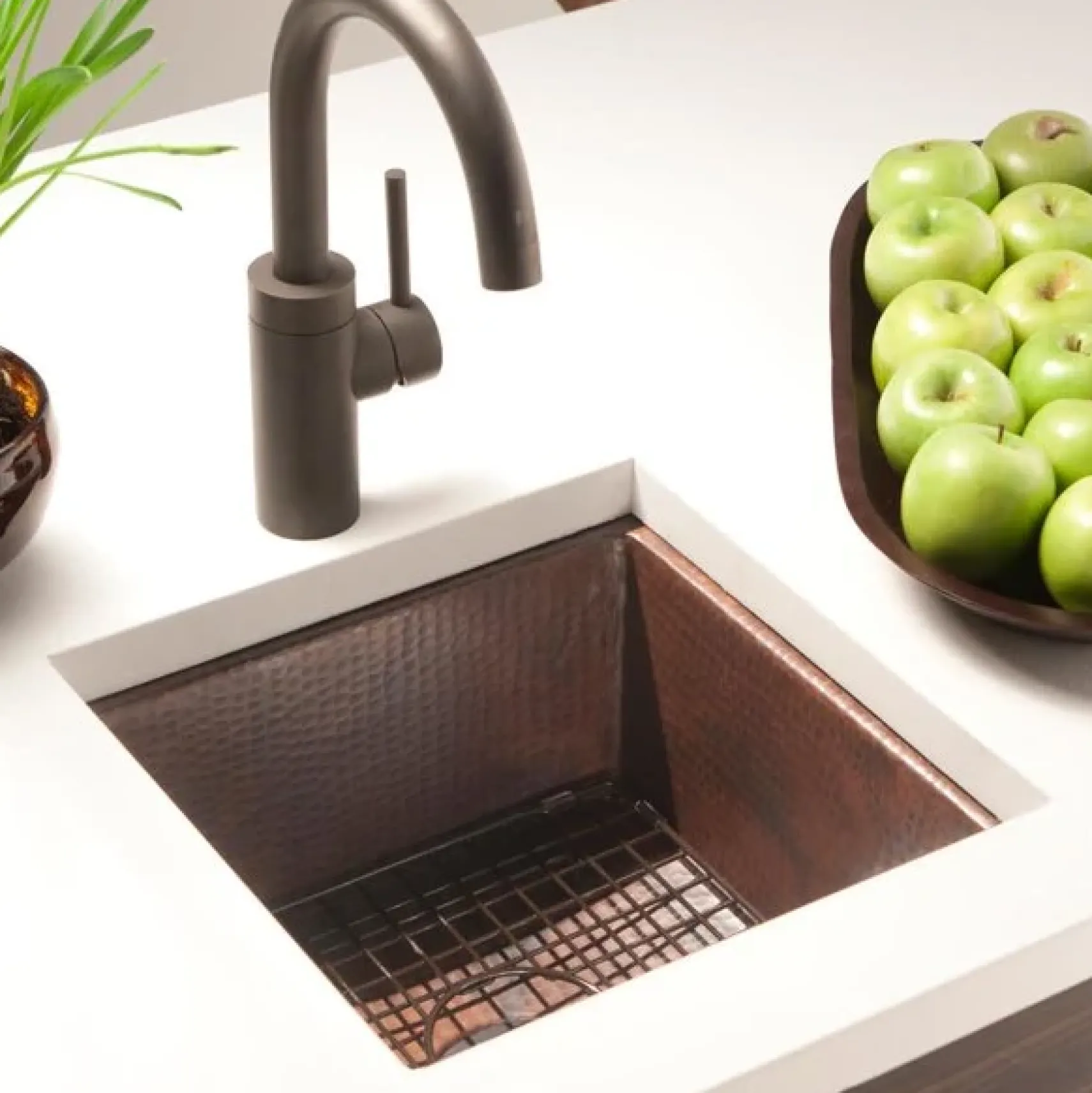 Native Trails Cantina 15" Copper Bar/Prep Sink, Polished Copper, CPS434