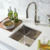 Native Trails Cantina 15" Square Nickel Bar/Prep Sink, Polished Nickel, CPS834-F