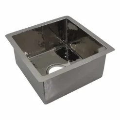 Native Trails Cantina 15" Square Nickel Bar/Prep Sink, Polished Nickel, CPS834-F