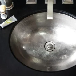 Native Trails Classic 19" Oval Nickel Bathroom Sink, Brushed Nickel, CPS568