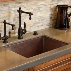 Native Trails Cocina 24" Copper Kitchen Sink, Antique Copper, CPK279