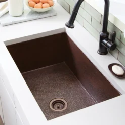 Native Trails Cocina 33" Copper Kitchen Sink, Antique Copper, CPK272
