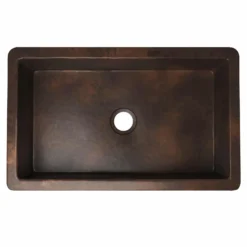 Native Trails Cocina 30" Undermount Copper Kitchen Sink, Antique Copper, CPK293-F