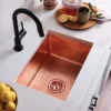 Native Trails Cocina 22" Undermount Copper Kitchen Sink, Polished Copper, CPK478