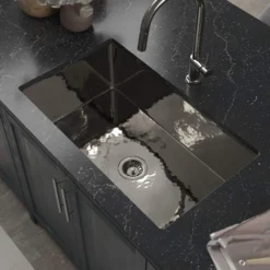 Native Trails Cocina 30" Undermount Copper Kitchen Sink, Polished Nickel, CPK893-F