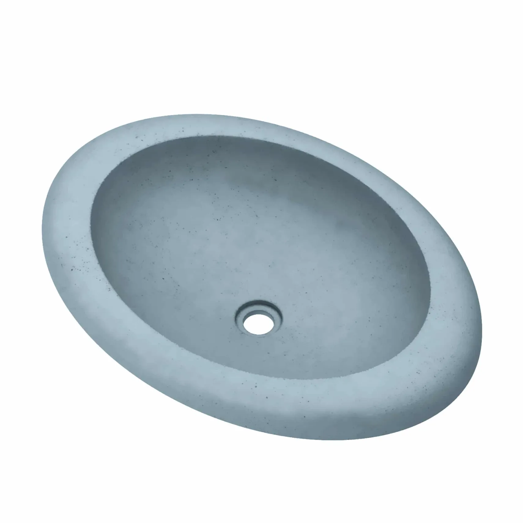Native Trails Cuyama 21" x 15" Oval Drop In NativeStone Concrete ADA Bathroom Sink, Ocean, NSL2115-O