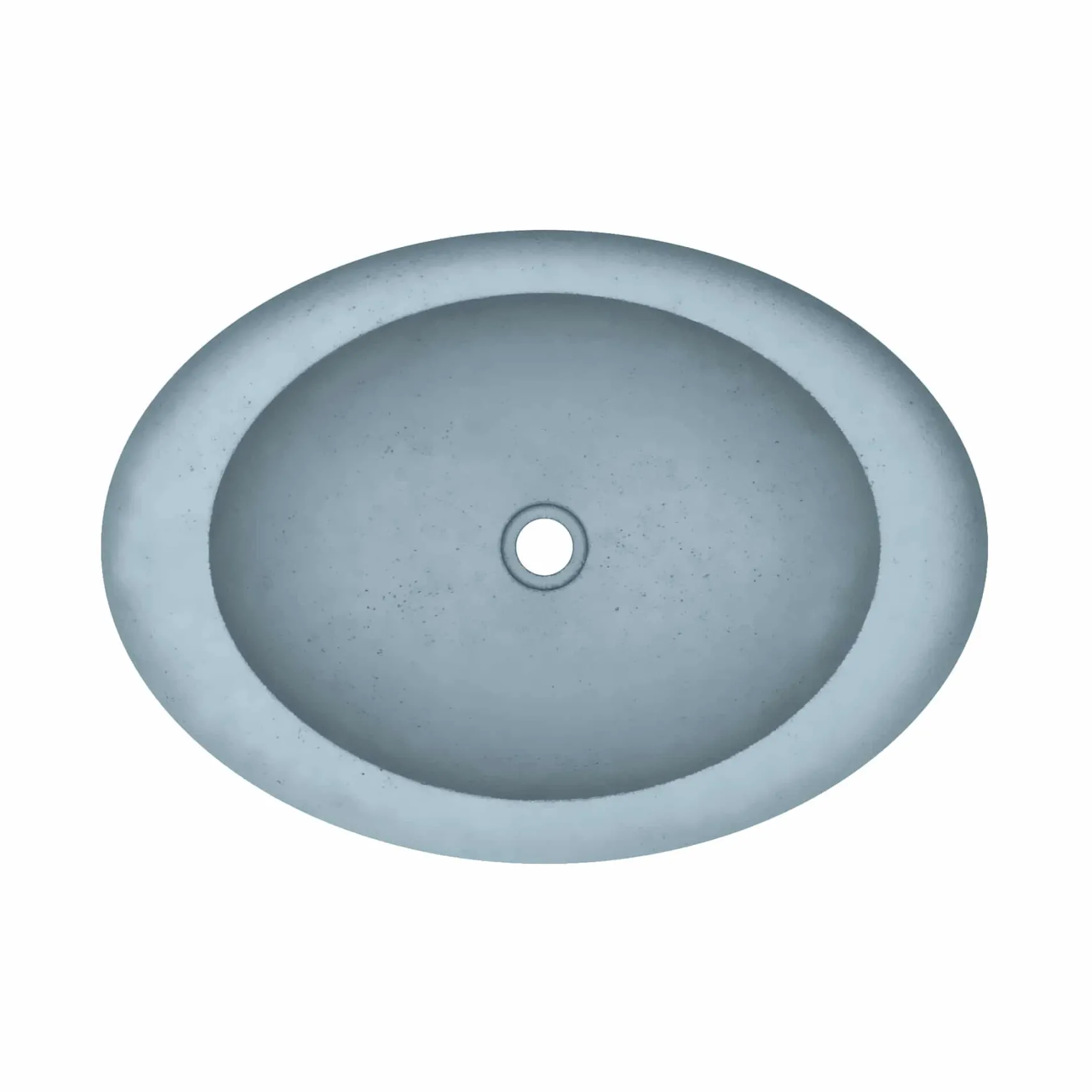 Native Trails Cuyama 21" x 15" Oval Drop In NativeStone Concrete ADA Bathroom Sink, Ocean, NSL2115-O