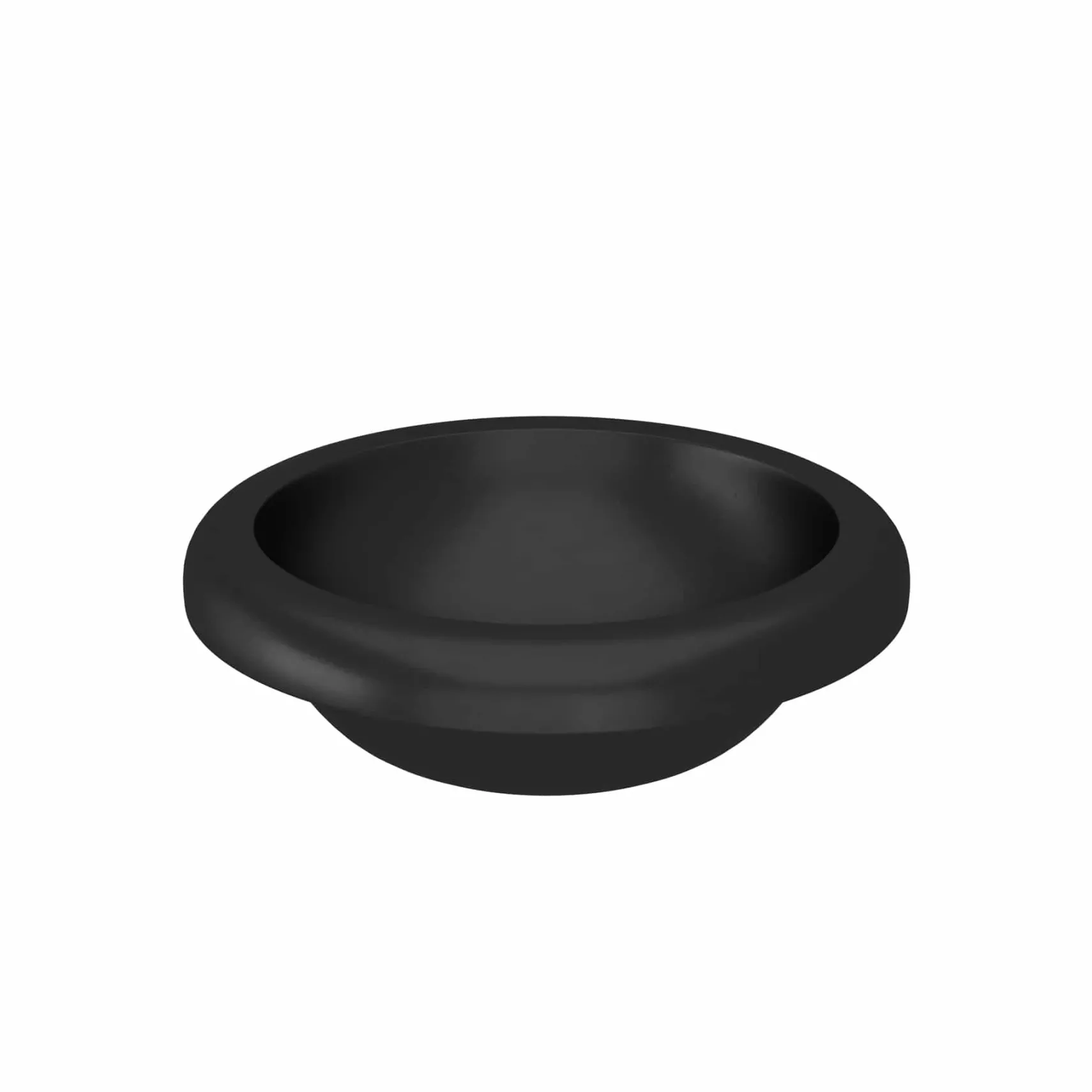 Native Trails Cuyama 21" x 15" Round Drop In NativeStone Concrete ADA Bathroom Sink, Charcoal, NSL2115-C