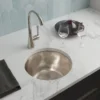 Native Trails Diego 13" Round Nickel Bar/Prep Sink, Polished Nickel, CPS835