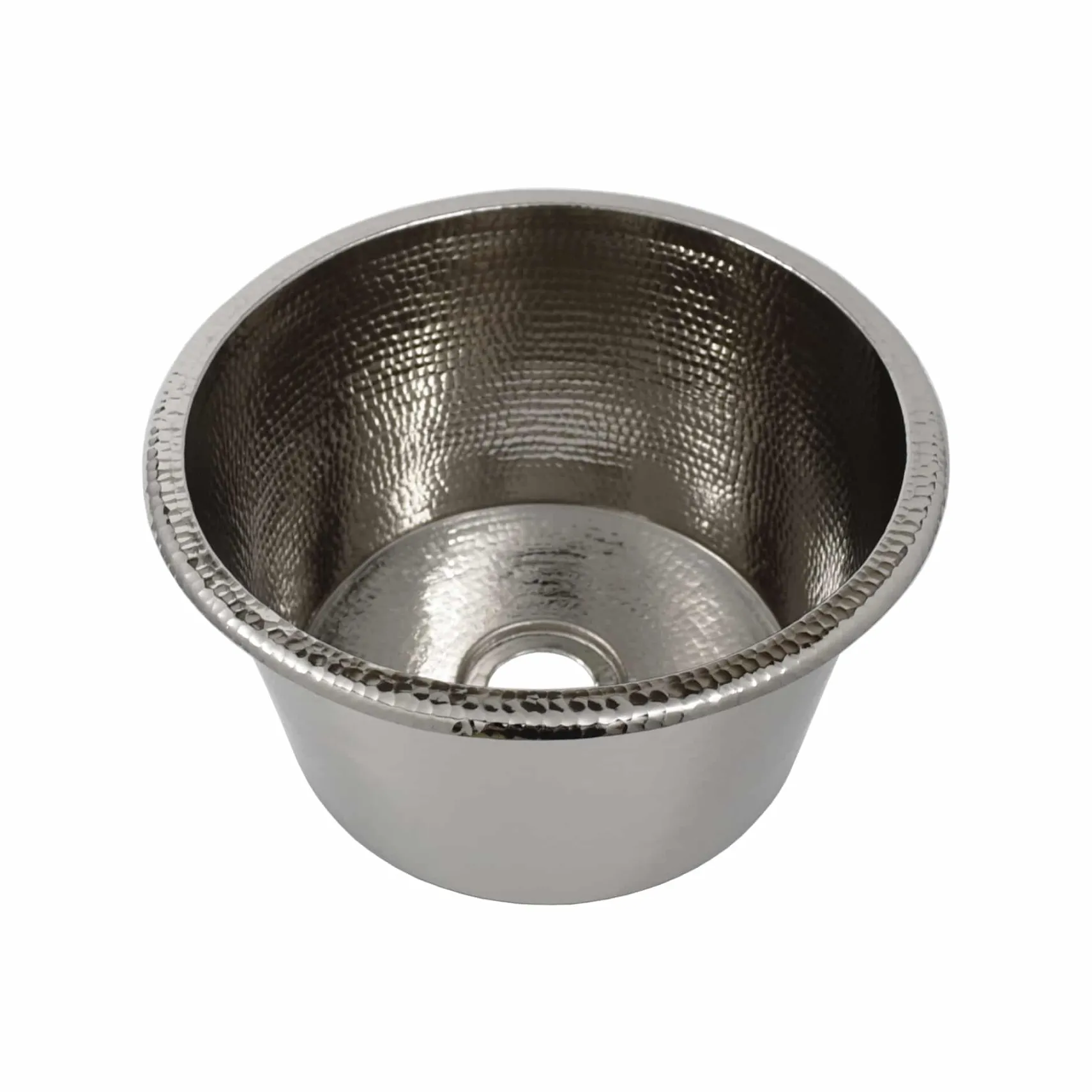 Native Trails Diego 13" Round Nickel Bar/Prep Sink, Polished Nickel, CPS835