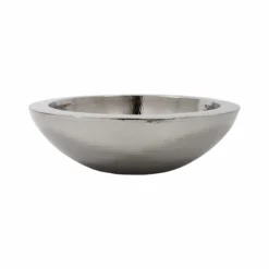 Native Trails Laguna 16" Round Vessel Nickel Bathroom Sink, Polished Nickel, CPS855