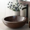 Native Trails Laguna 16" Round Copper Bathroom Sink, Antique Copper, CPS255