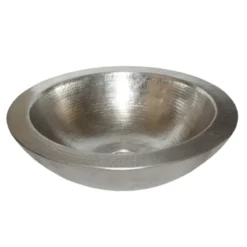 Native Trails Laguna 16" Round Nickel Bathroom Sink, Brushed Nickel, CPS555