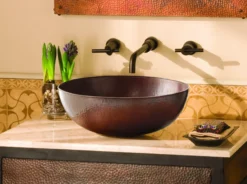 Native Trails Maestro 17" Oval Copper Bathroom Sink, Antique Copper, CPS269