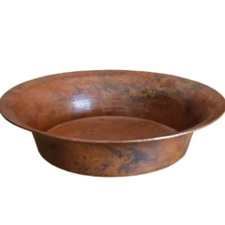 Native Trails Maestro 16" Round Copper Bathroom Sink, Tempered Copper, CPS371