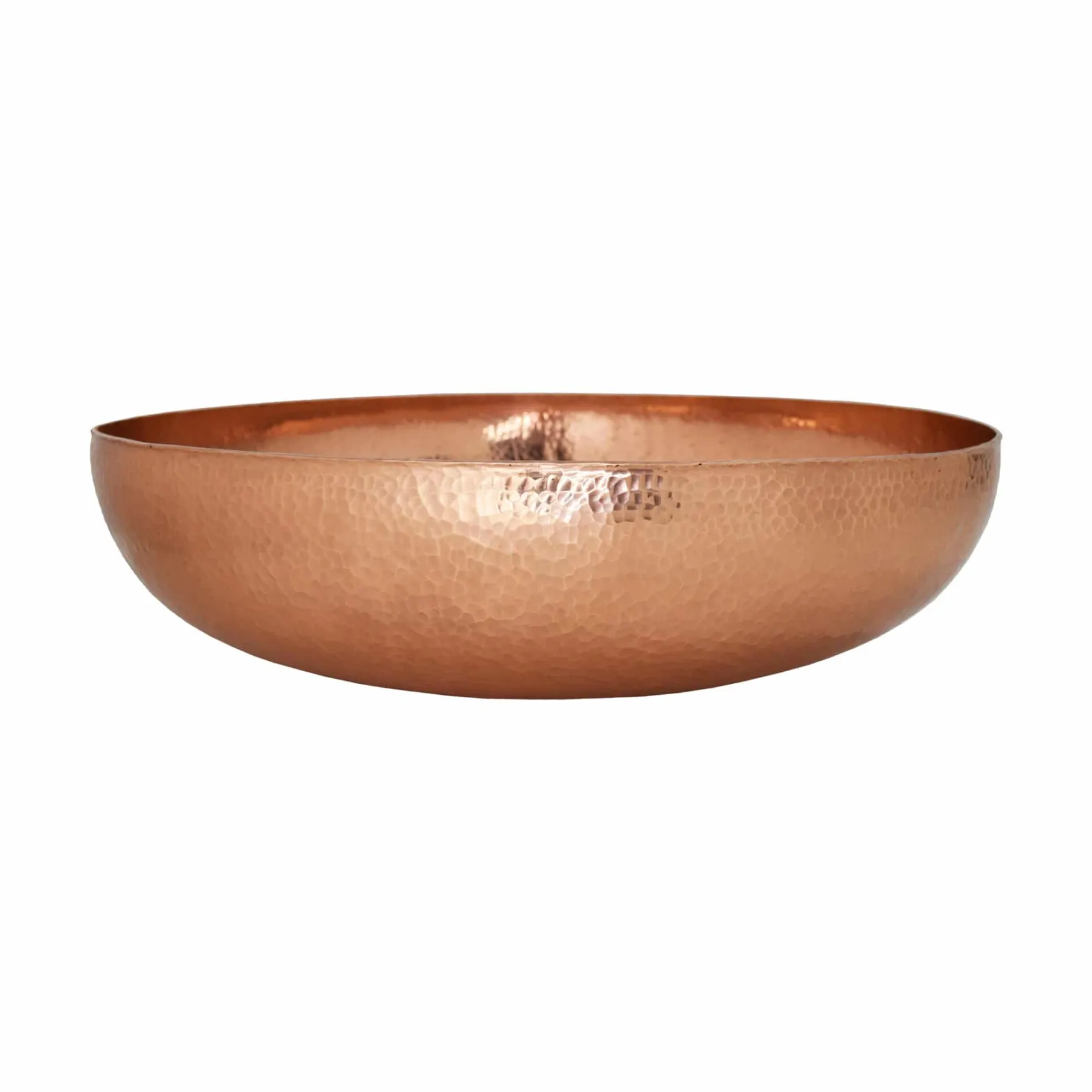 Native Trails Maestro 17" Round Vessel Copper Bathroom Sink, Polished Copper, CPS484
