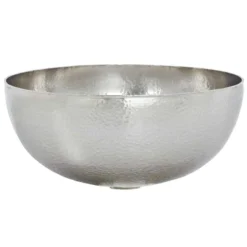 Native Trails Maestro 13" Round Nickel Bathroom Sink, Brushed Nickel, CPS566