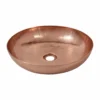 Native Trails Maestro 14.5" Round Vessel Copper Bathroom Sink, Polished Copper, CPS483
