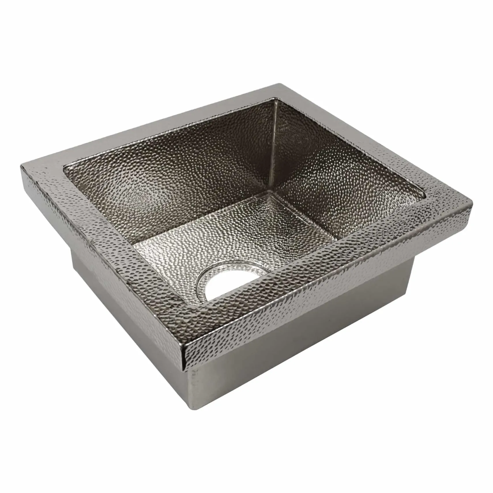 Native Trails Manhattan 17" Rectangle Nickel Bar/Prep Sink, Polished Nickel, CPS832