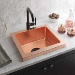 Native Trails Manhattan 17" Copper Bar/Prep Sink, Polished Copper, 16 Gauge, CPS432