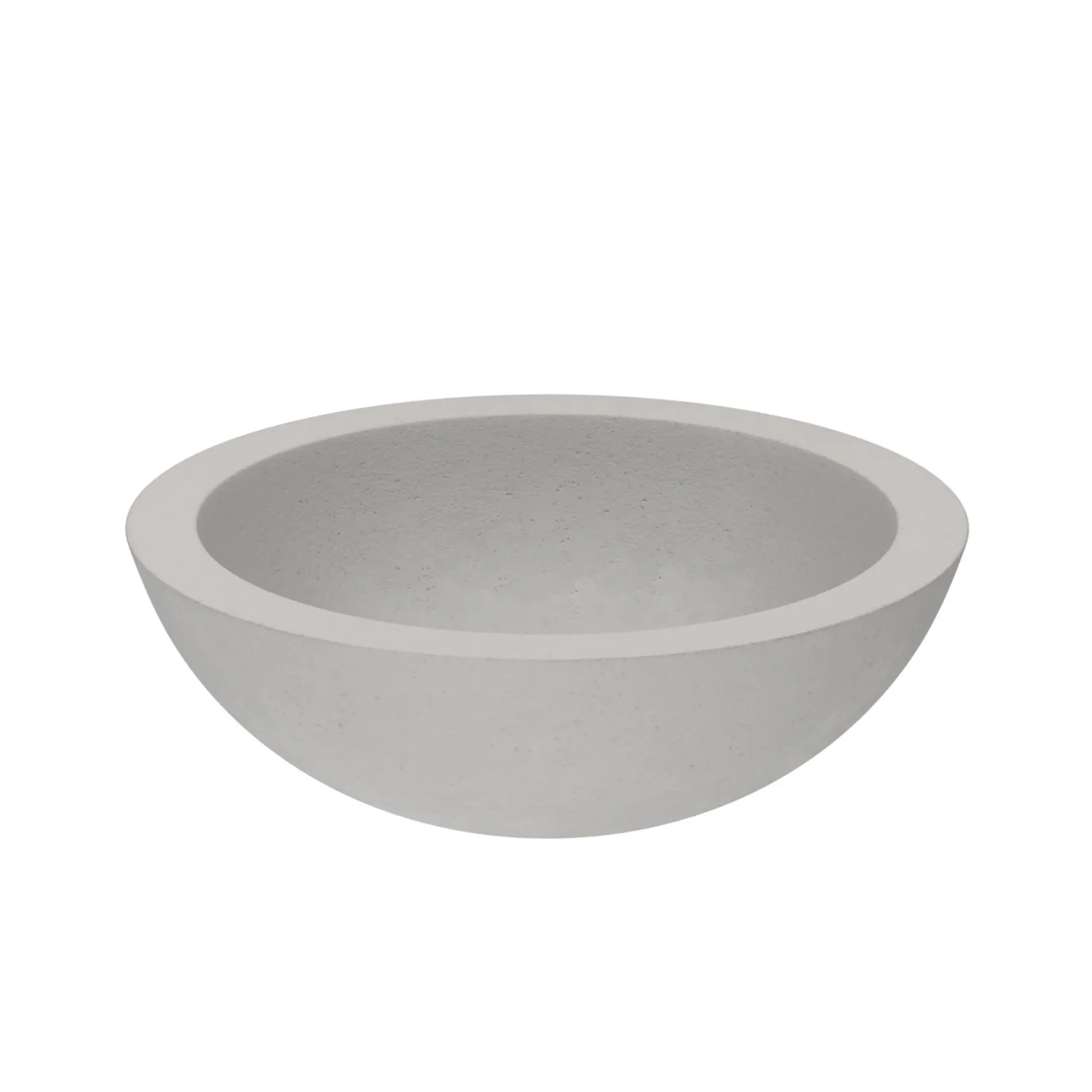 Native Trails Morro 17" Round NativeStone Concrete Bathroom Sink, Ash, NSL1705-A
