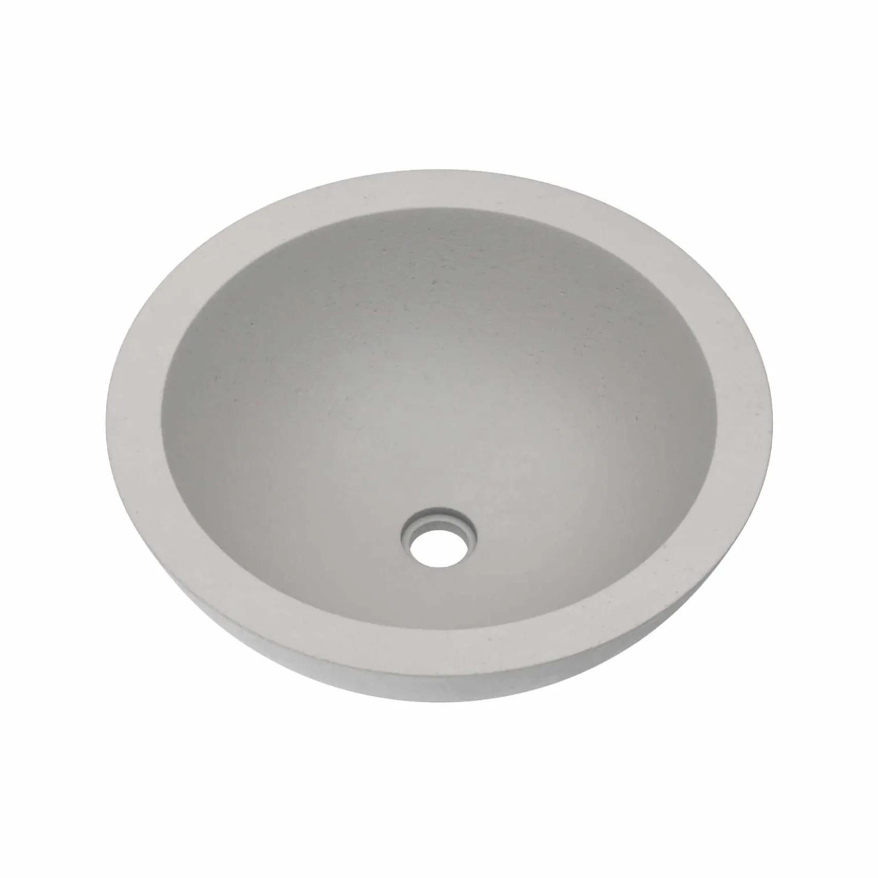 Native Trails Morro 17" Round NativeStone Concrete Bathroom Sink, Ash, NSL1705-A