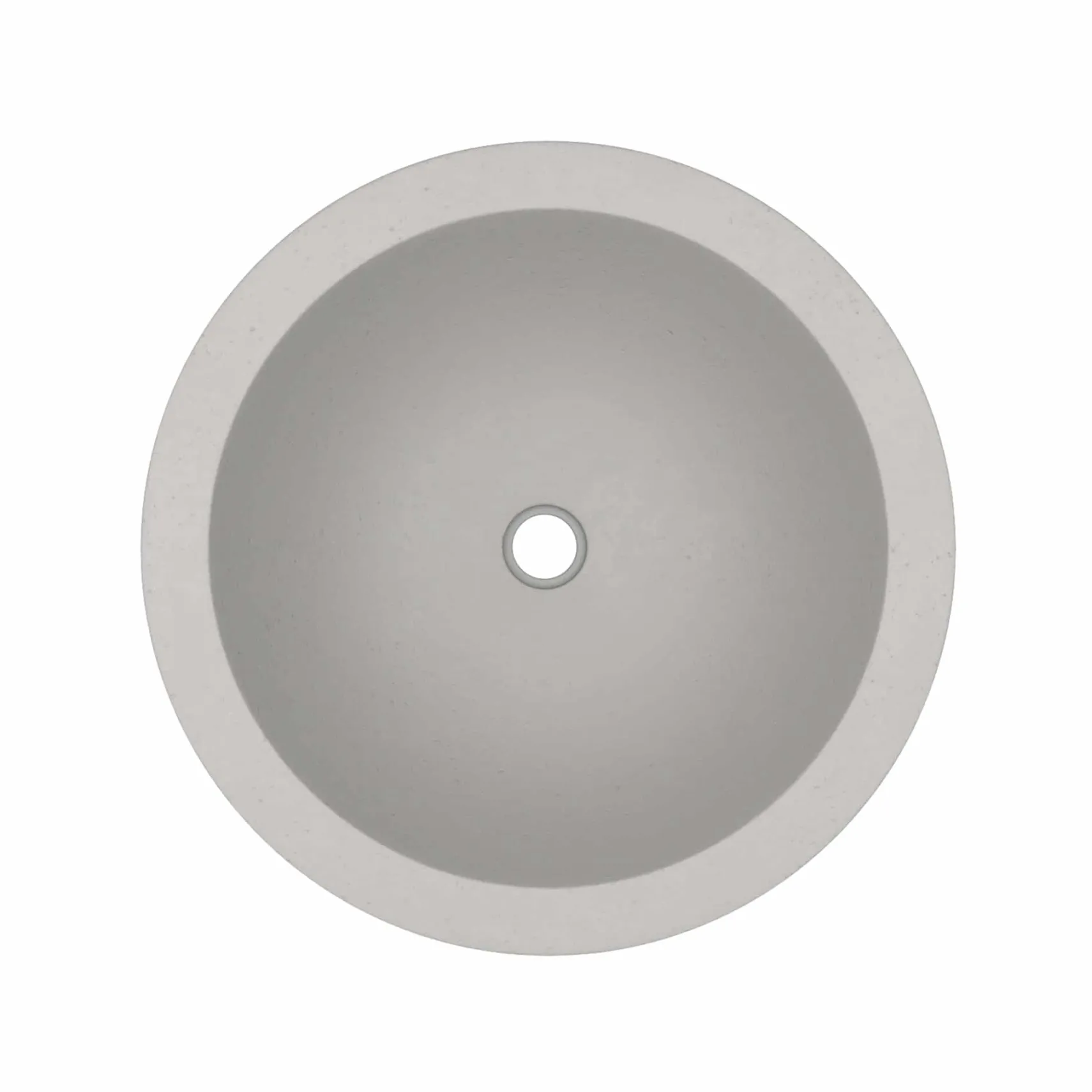 Native Trails Morro 17" Round NativeStone Concrete Bathroom Sink, Ash, NSL1705-A