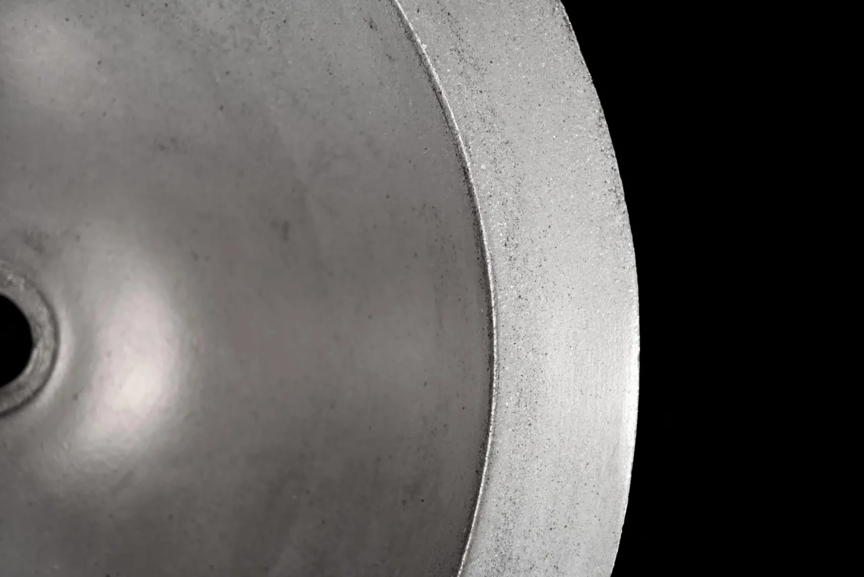 Native Trails Morro 17" Round NativeStone Concrete Bathroom Sink, Ash, NSL1705-A