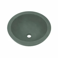 Native Trails Morro 17" Round Vessel NativeStone Concrete Bathroom Sink, Forest, NSL1705-F