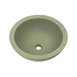 Native Trails Morro 17" Round Vessel NativeStone Concrete Bathroom Sink, Sage, NSL1705-G