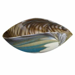 Native Trails Murano 18" Asymmetrical Shell-Shaped Glass Vessel Bathroom Sink, Shoreline, MG1912-SE