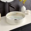 Native Trails Murano 16" Round Glass Bathroom Sink, Abalone, MG1616-AE