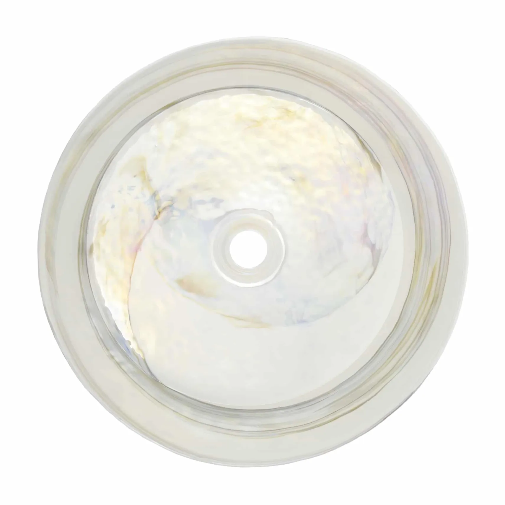 Native Trails Murano 16" Round Glass Bathroom Sink, Abalone, MG1616-AE