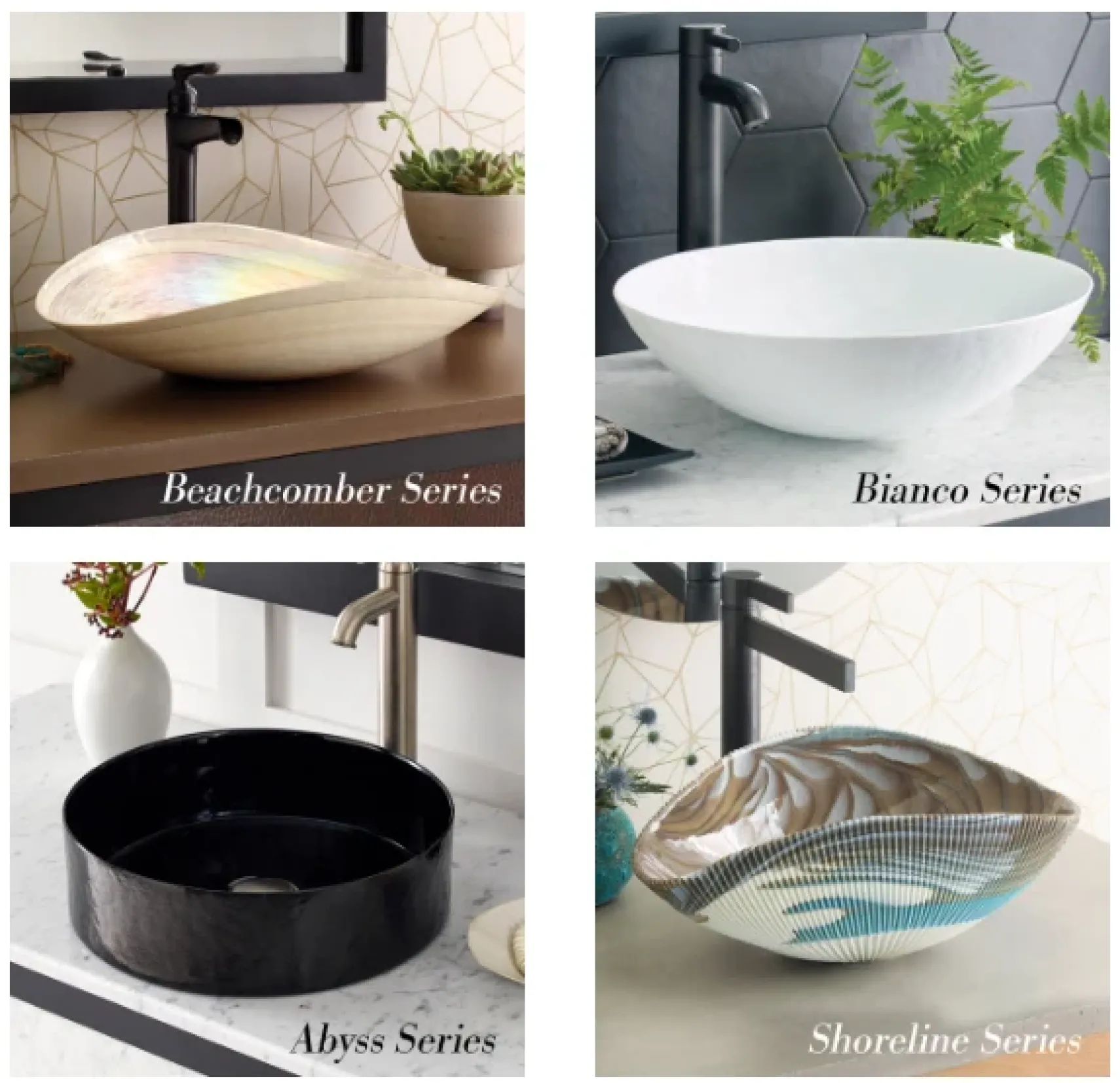 Native Trails Murano 16" Round Glass Bathroom Sink, Abalone, MG1616-AE