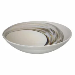 Native Trails Murano 16.25" Round Vessel Glass Bathroom Sink, Abalone, MG1717-AE