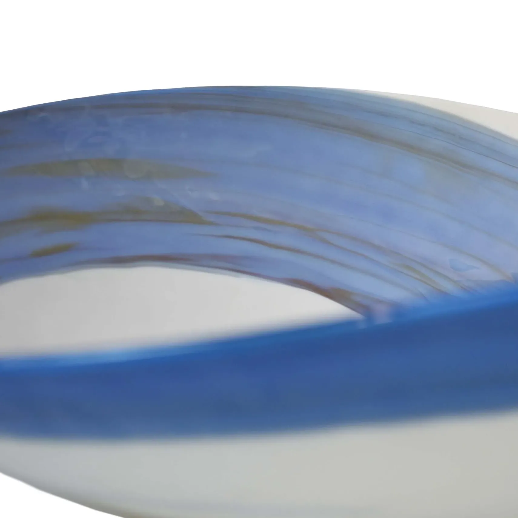 Native Trails Murano 20" x 17" Asymmetrical Rounded Curve-Shaped Vessel Glass Bathroom Sink, Marina, MG2017-MA