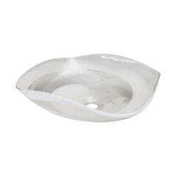 Native Trails Murano 14.75" x 14.75" Round Vessel Glass Bathroom Sink, Seaspray, MG1515-SY