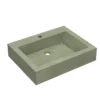 Native Trails Natoma 24" x 19" Rectangle Wall Mount NativeStone Concrete ADA Bathroom Sink, Ocean, NSL2405-O