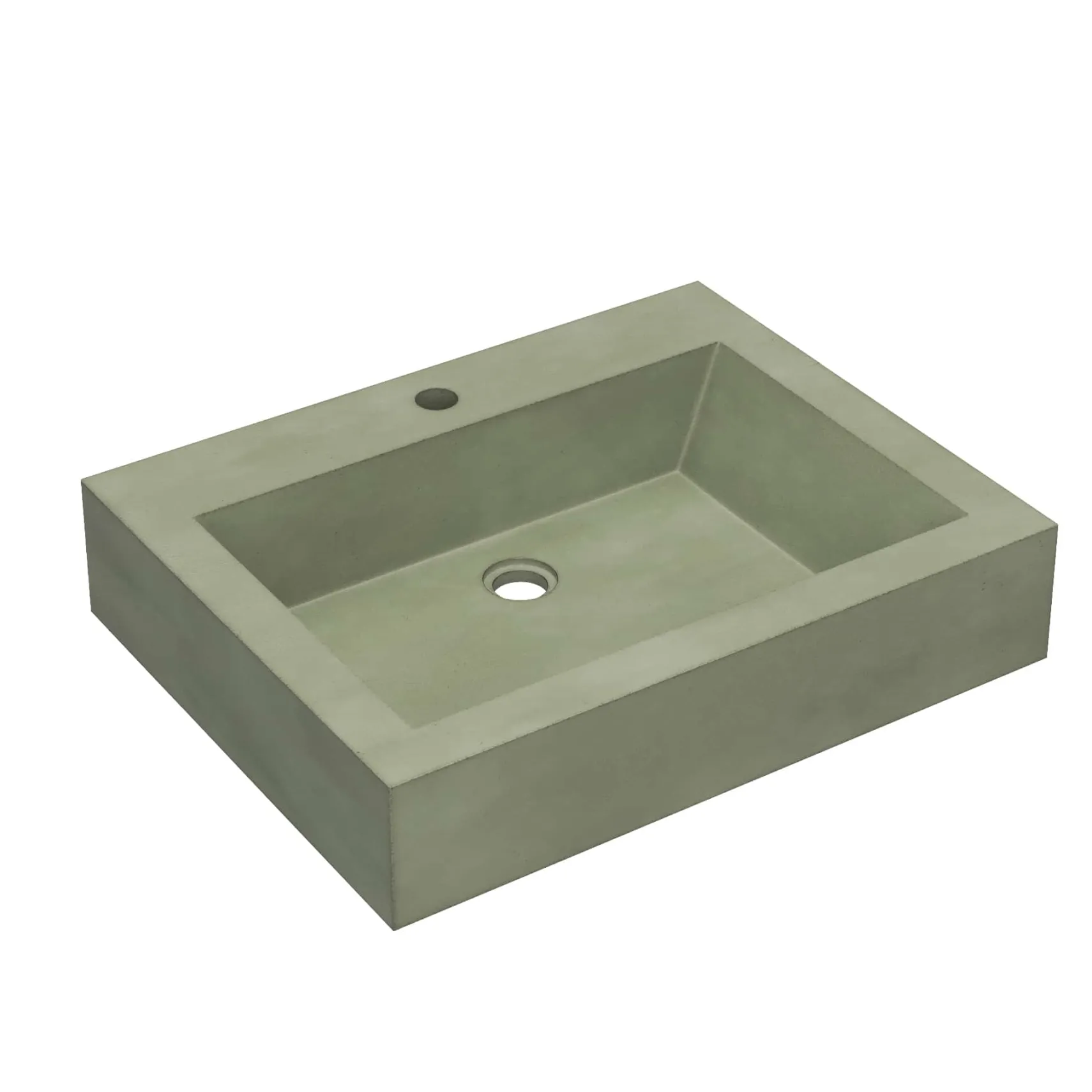 Native Trails Natoma 24" x 19" Rectangle Wall Mount NativeStone Concrete ADA Bathroom Sink, Ocean, NSL2405-O