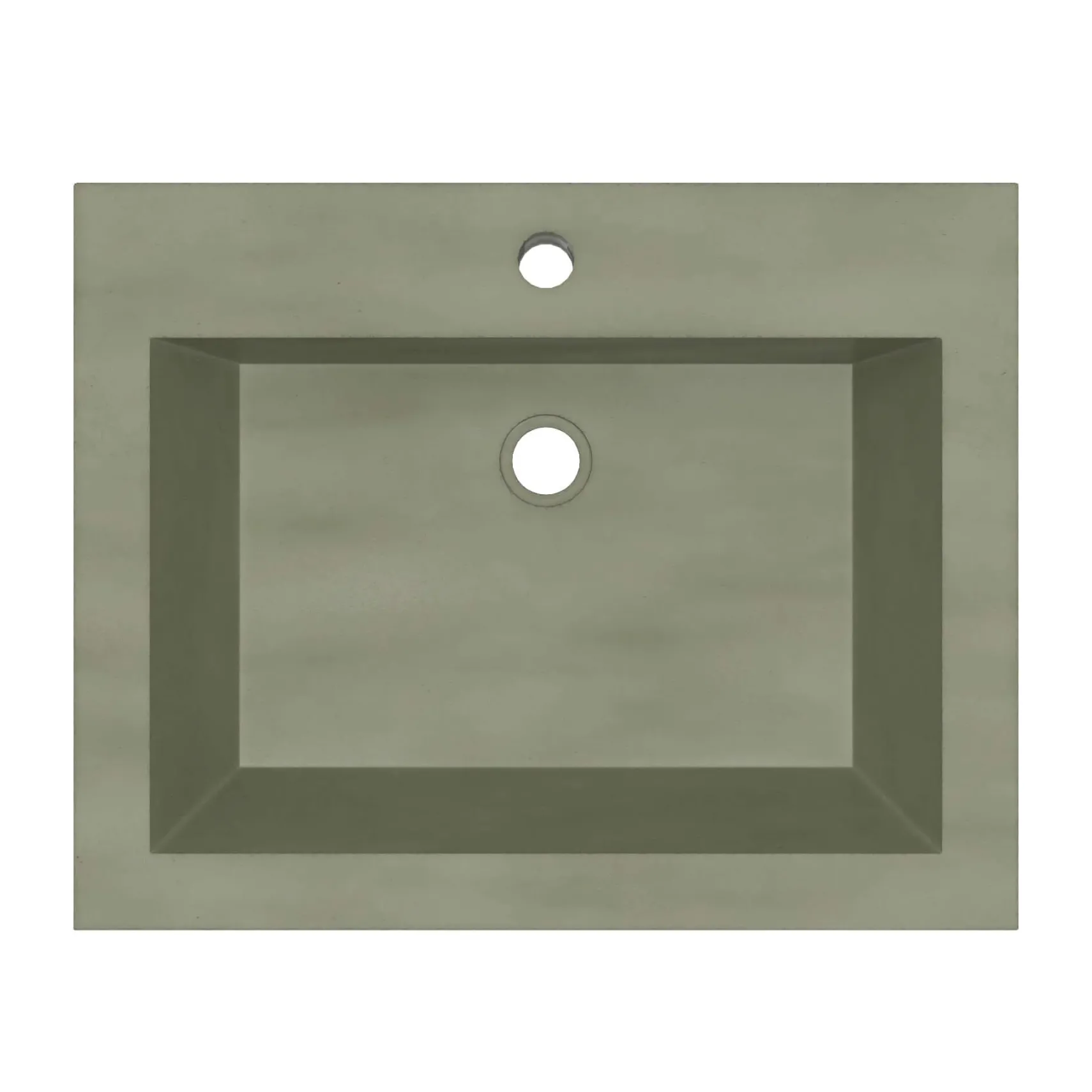 Native Trails Natoma 24" x 19" Rectangle Wall Mount NativeStone Concrete ADA Bathroom Sink, Ocean, NSL2405-O