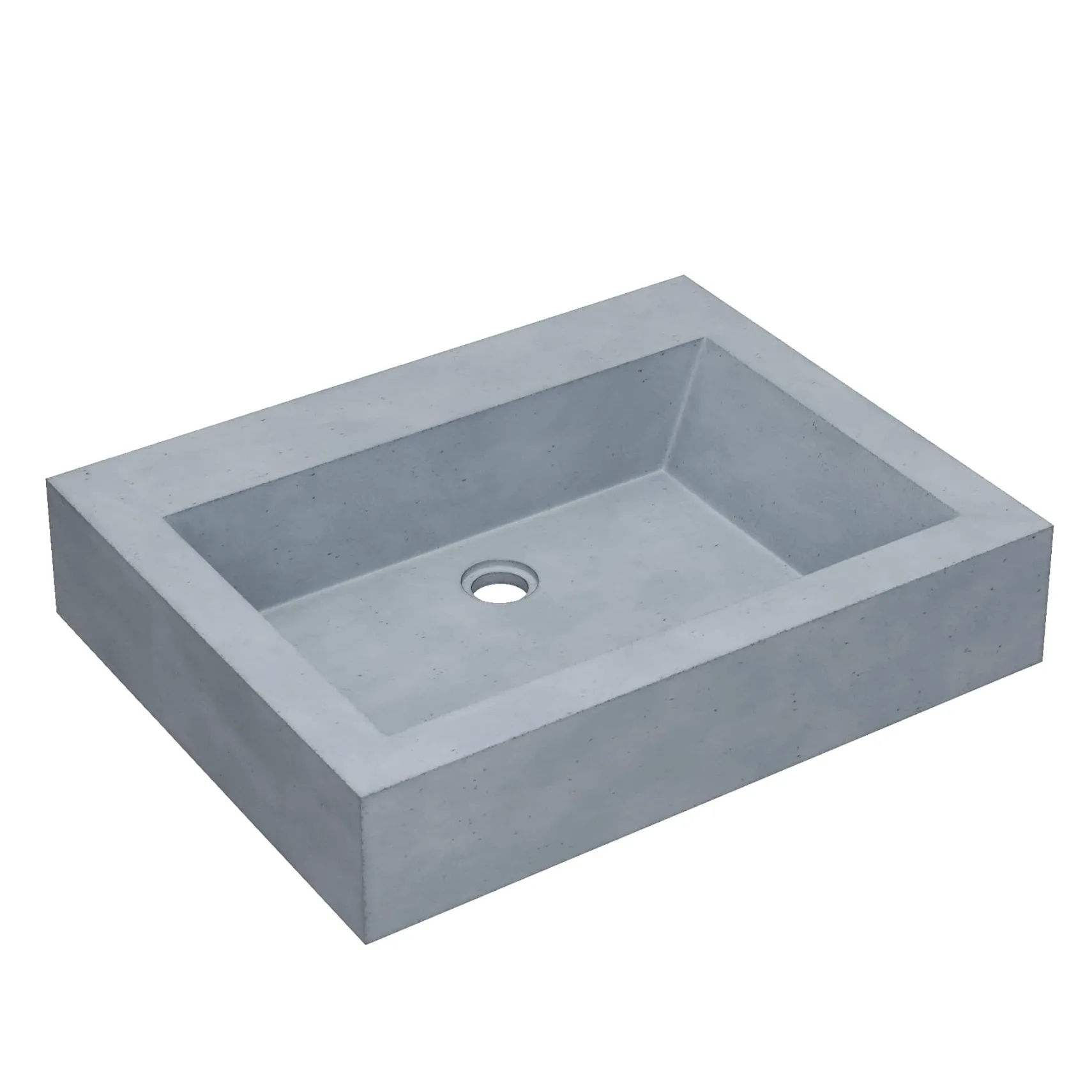 Native Trails Natoma 24" x 19" Rectangle Wall Mount NativeStone Concrete ADA Bathroom Sink, Ocean, NSL2405-OX