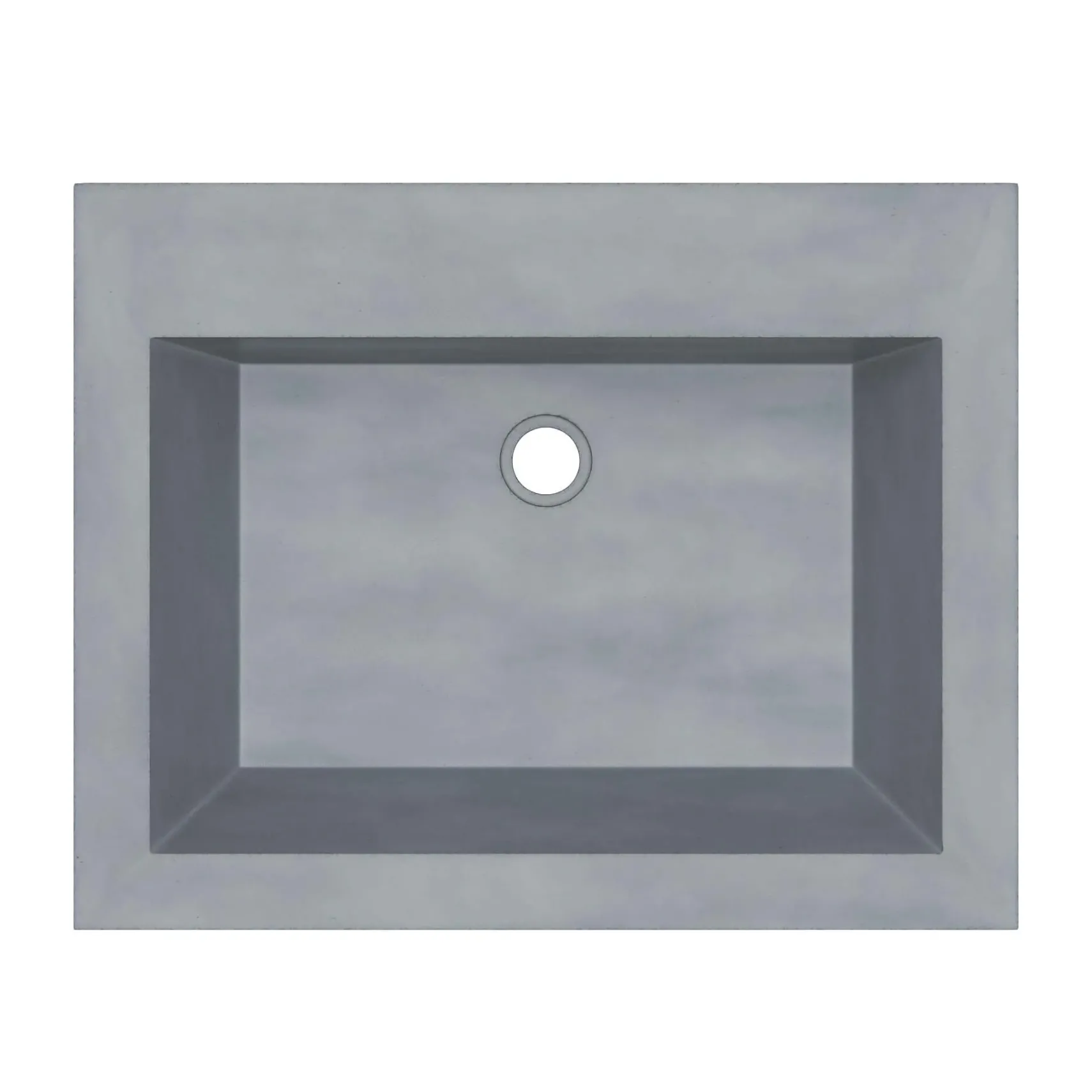 Native Trails Natoma 24" x 19" Rectangle Wall Mount NativeStone Concrete ADA Bathroom Sink, Ocean, NSL2405-OX