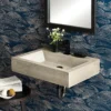 Native Trails Natoma 24" x 19" Rectangle Wall Mount NativeStone Concrete ADA Bathroom Sink, Ash, NSL2405-A