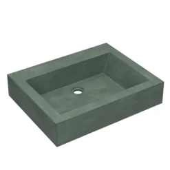 Native Trails Natoma 24" x 19" Rectangle Wall Mount NativeStone Concrete ADA Bathroom Sink, Forest, NSL2405-FX