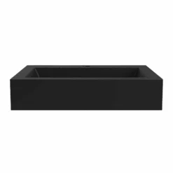 Native Trails Natoma 24" x 19" Rectangle Wall Mount NativeStone Concrete ADA Bathroom Sink, Charcoal, NSL2405-C
