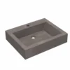 Native Trails Natoma 24" x 19" Rectangle Wall Mount NativeStone Concrete ADA Bathroom Sink, Slate, NSL2405-S