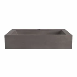 Native Trails Natoma 24" x 19" Rectangle Wall Mount NativeStone Concrete ADA Bathroom Sink, Slate, NSL2405-S